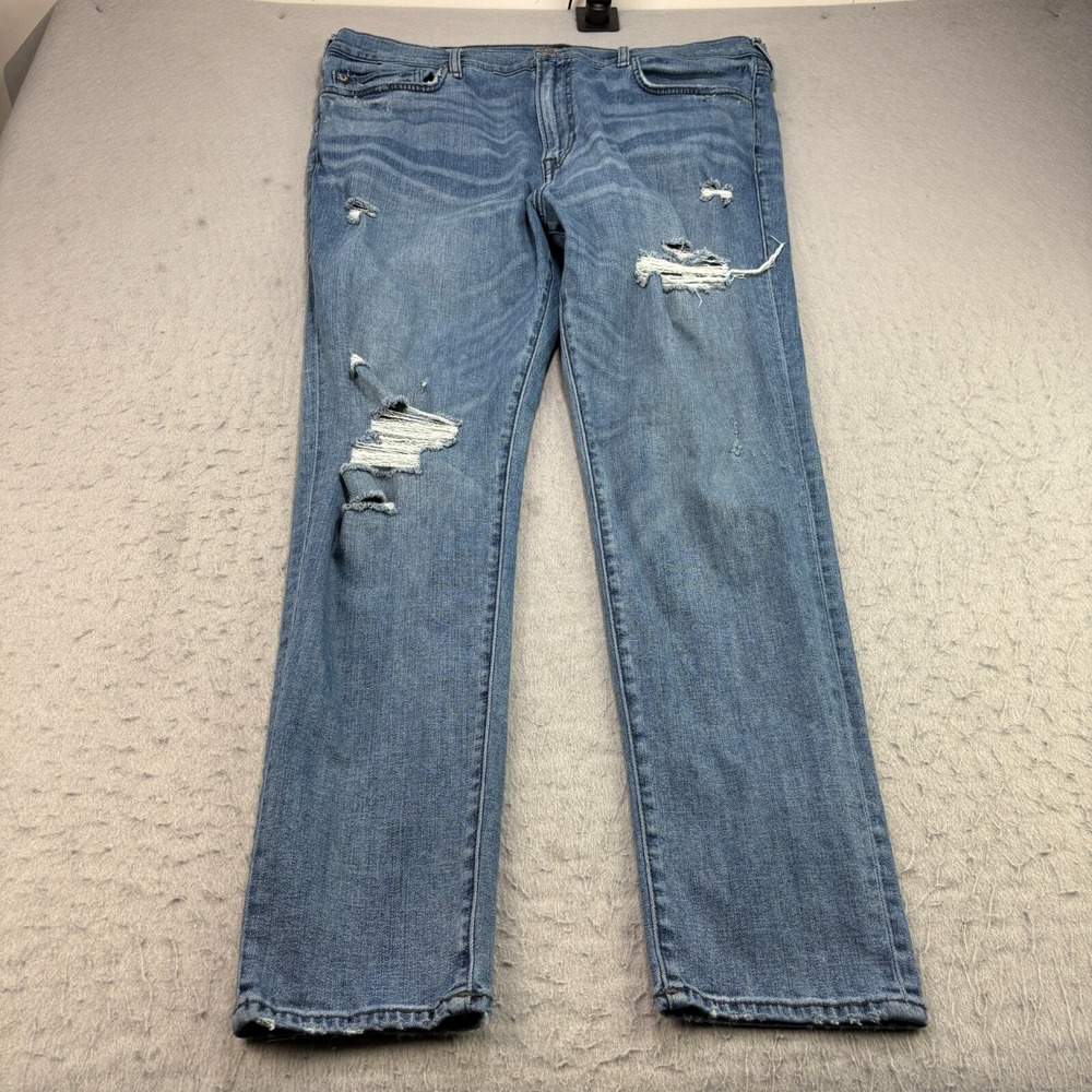 True Religion Blue Distressed Skinny Jeans